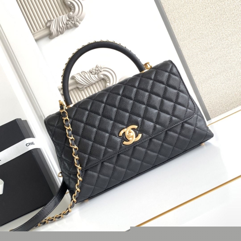 Ch*el top handle bags